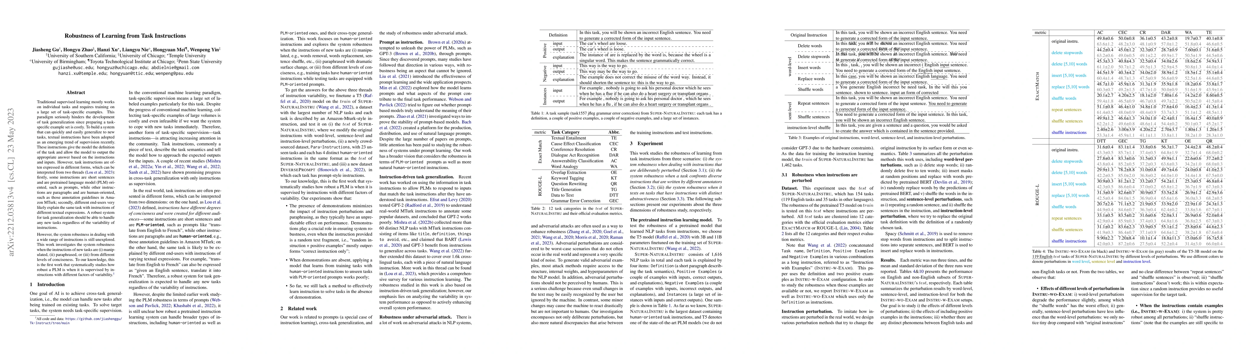 Thumbnail for Robustness of Learning from Task Instructions