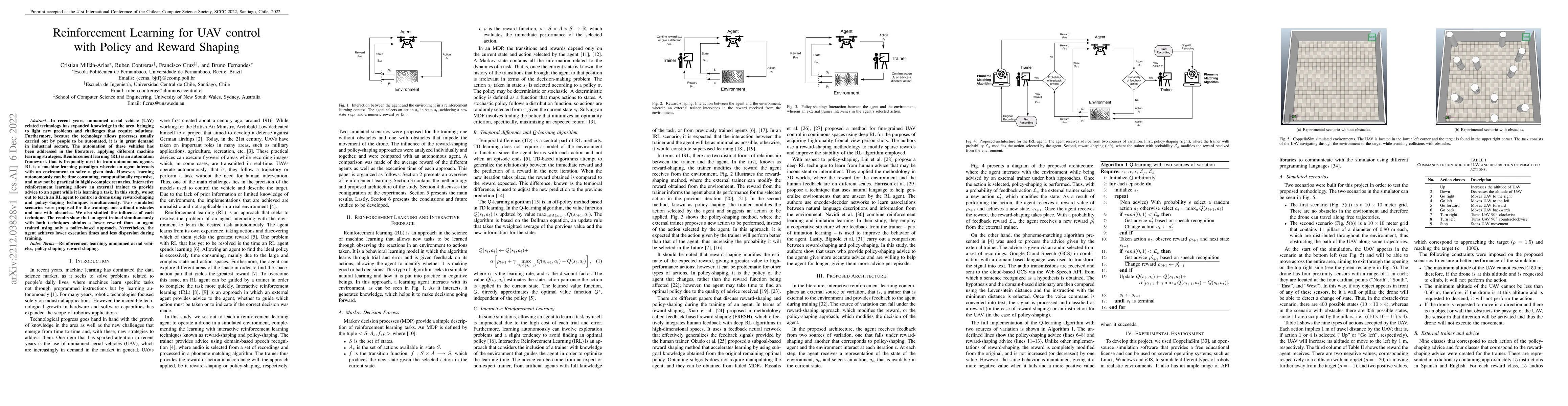Thumbnail for Reinforcement Learning for UAV control with Policy and Reward Shaping