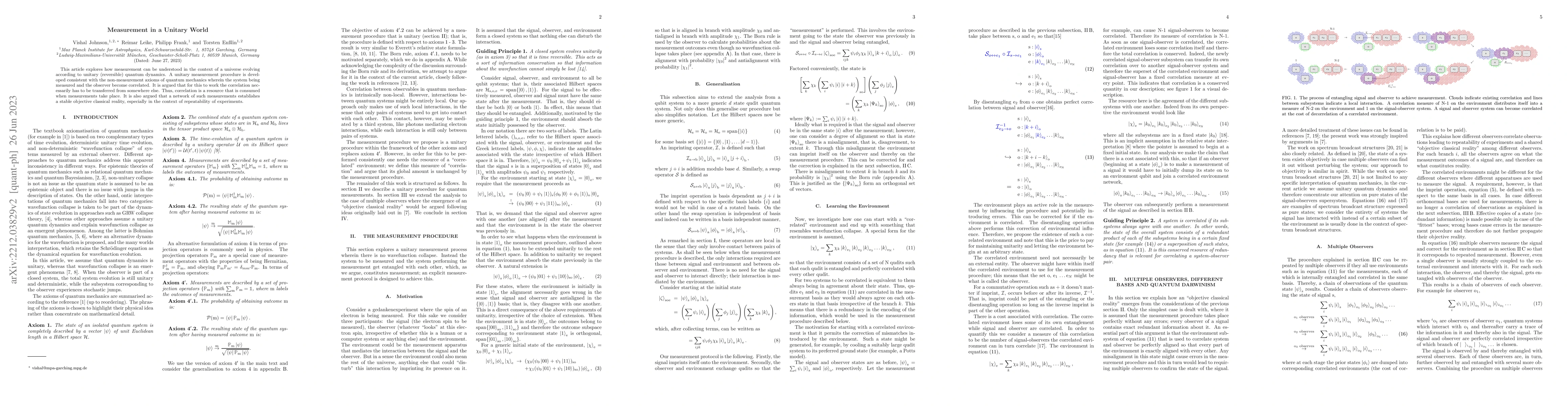 Thumbnail for Measurement in a Unitary World