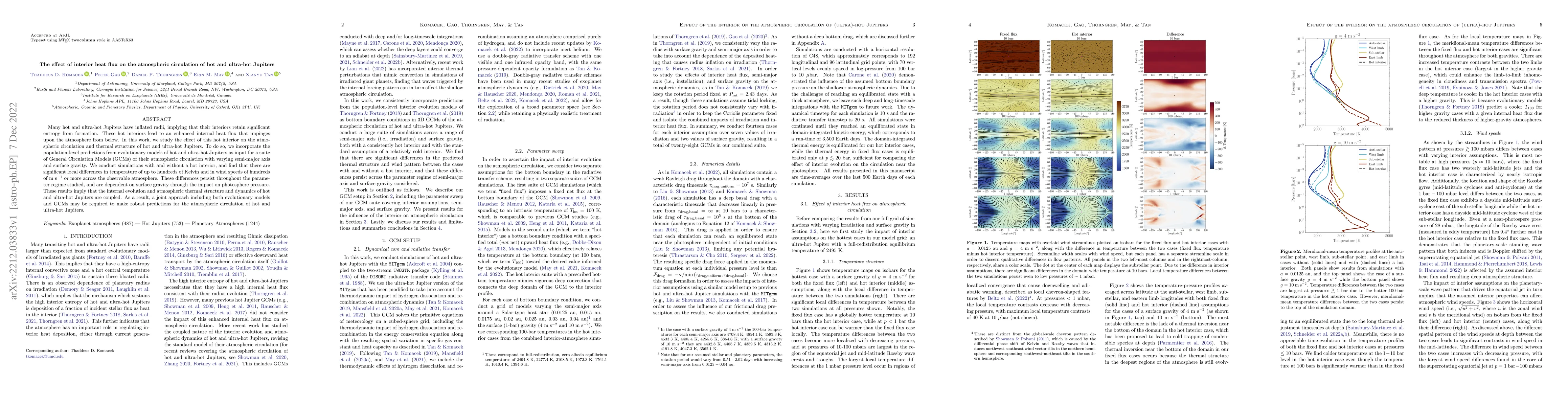 Thumbnail for The effect of interior heat flux on the atmospheric circulation of hot
  and ultra-hot Jupiters