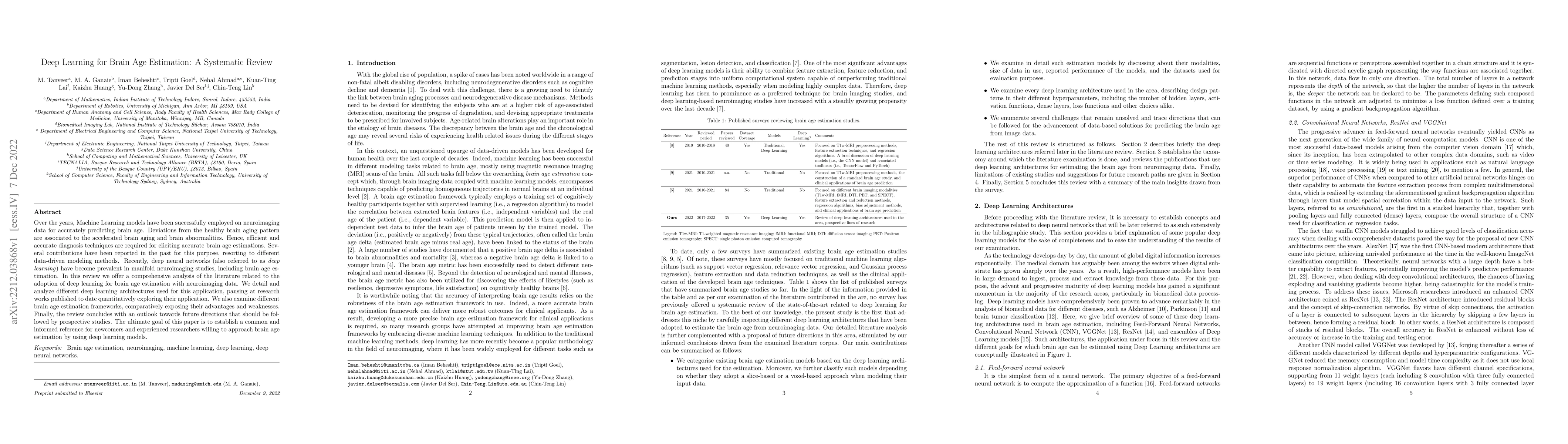 Thumbnail for Deep Learning for Brain Age Estimation: A Systematic Review