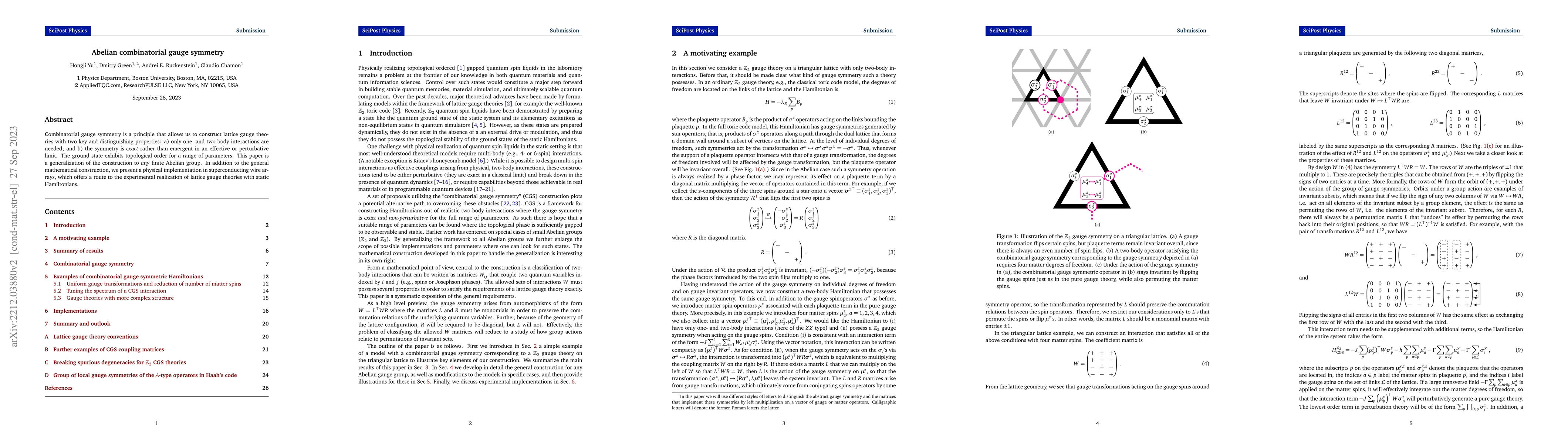 Thumbnail for Abelian combinatorial gauge symmetry