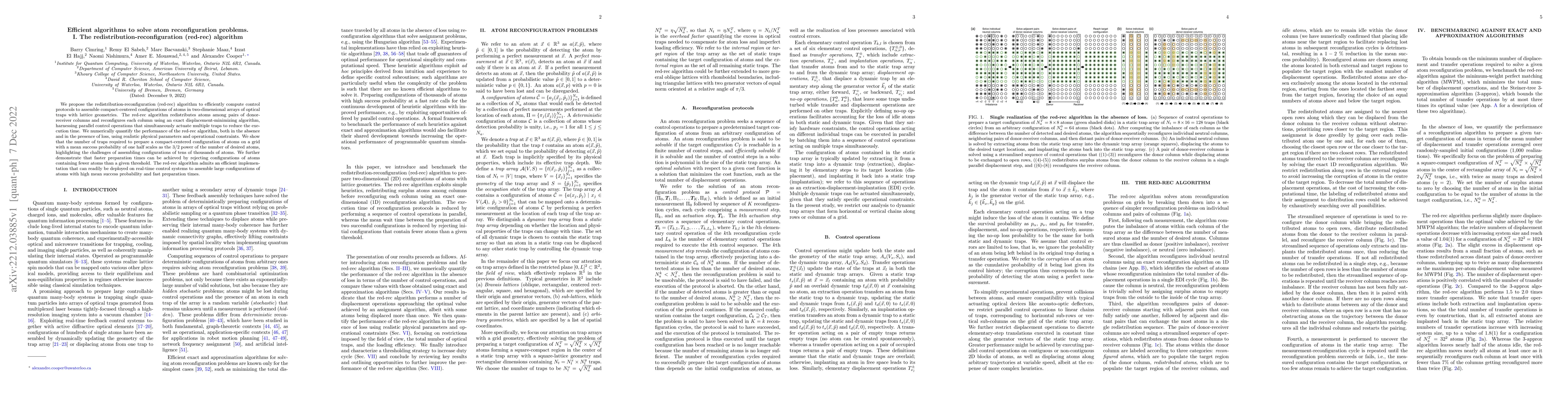 Thumbnail for Efficient algorithms to solve atom reconfiguration problems. I. The
  redistribution-reconfiguration (red-rec) algorithm