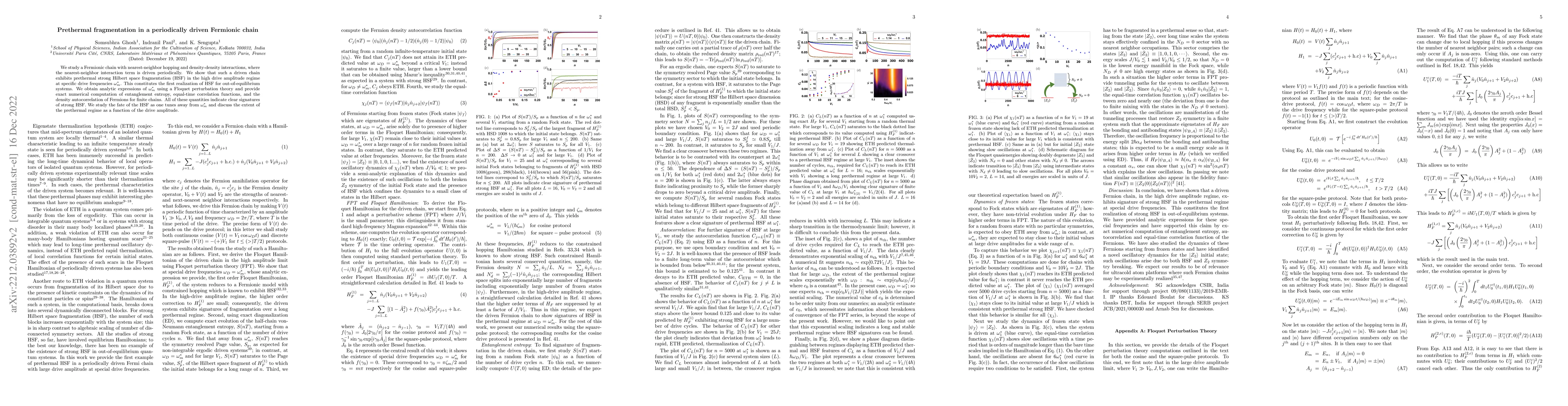 Thumbnail for Prethermal fragmentation in a periodically driven Fermionic chain