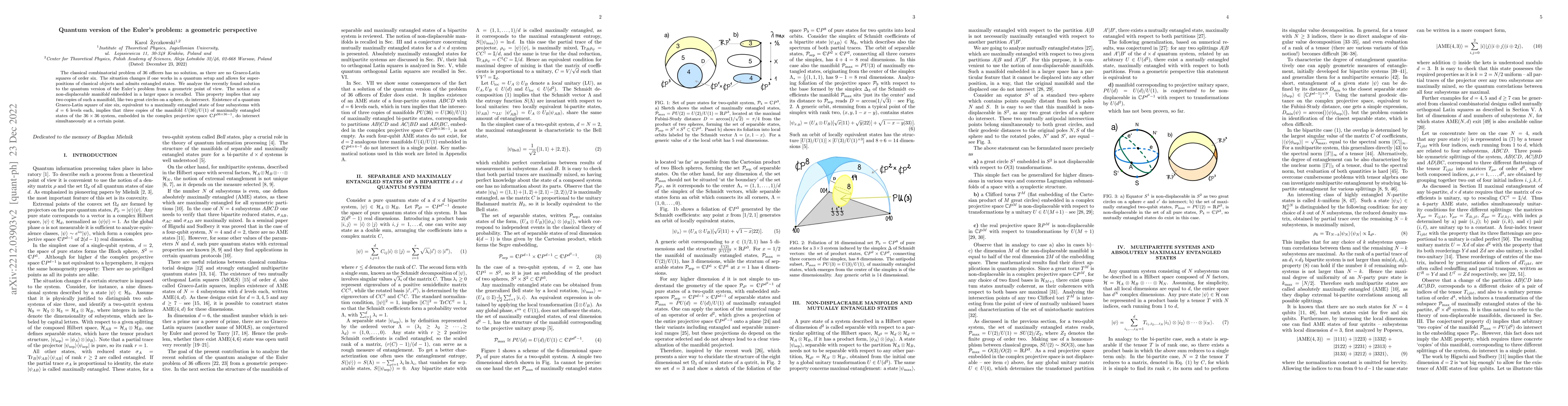 Thumbnail for Quantum version of the Euler's problem: a geometric perspective