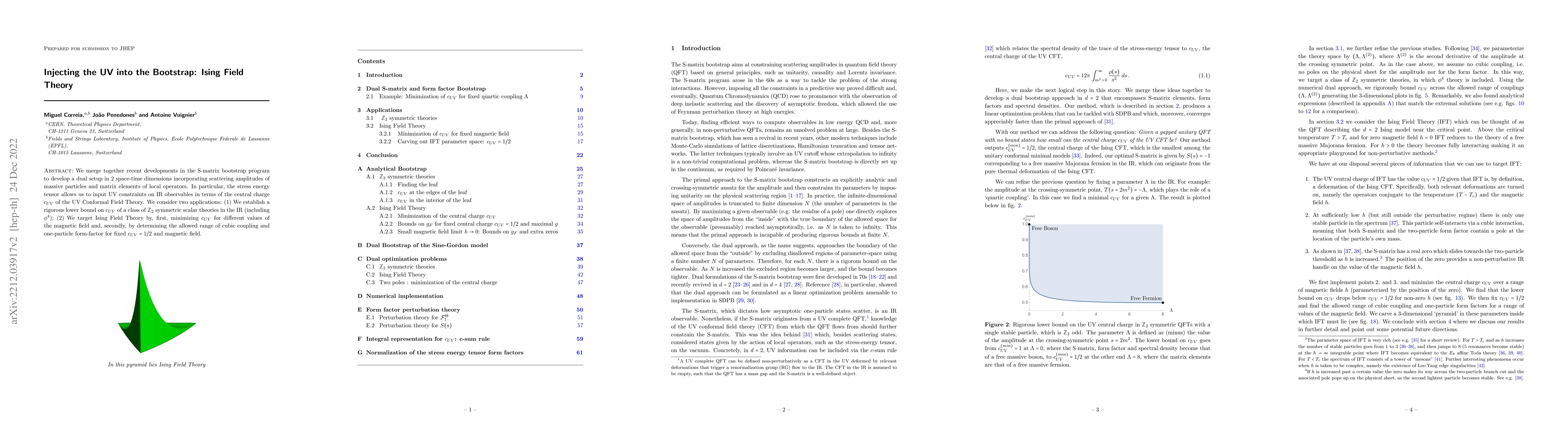 Thumbnail for Injecting the UV into the Bootstrap: Ising Field Theory