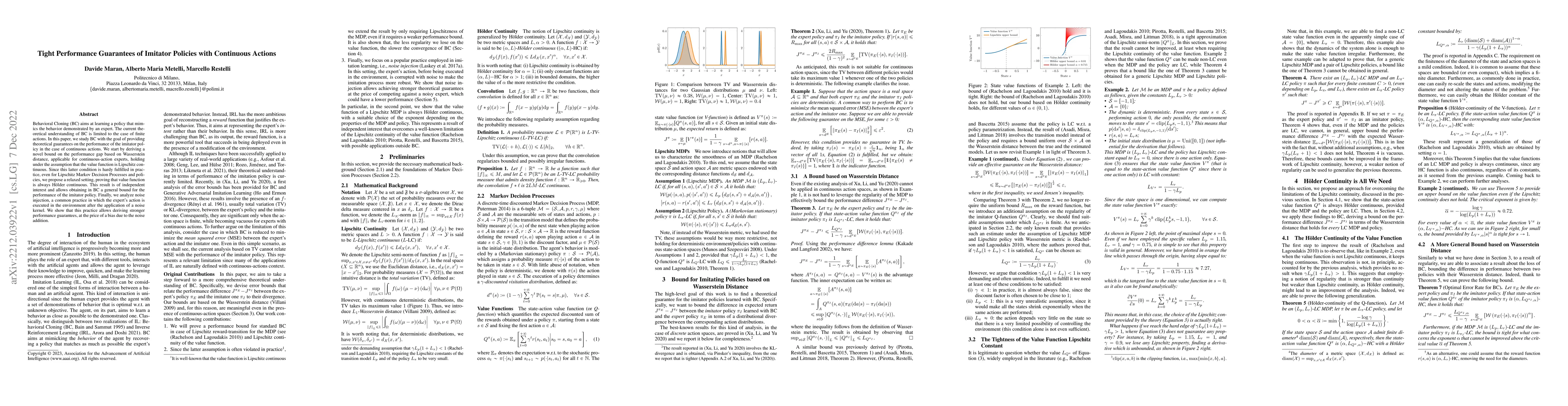 Thumbnail for Tight Performance Guarantees of Imitator Policies with Continuous
  Actions
