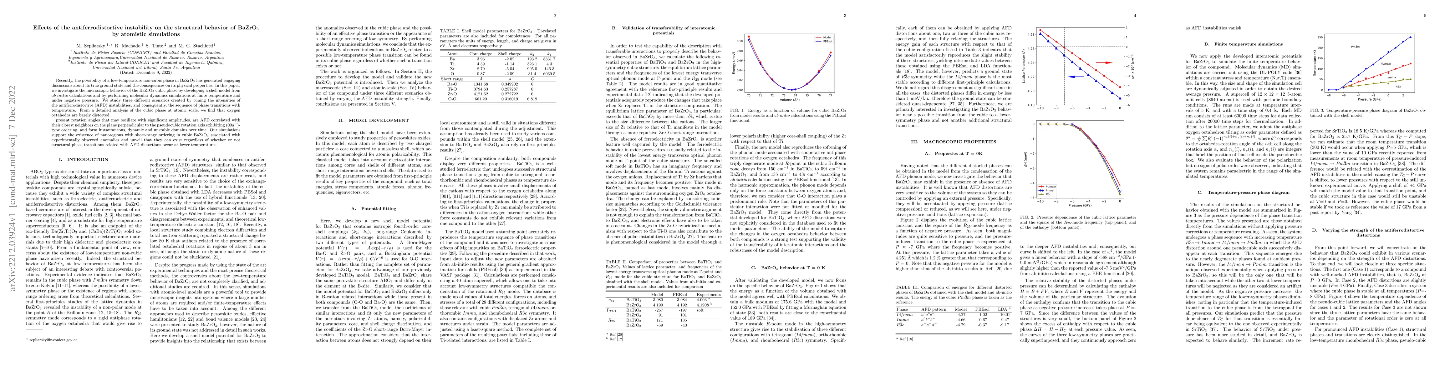 Thumbnail for Effects of the antiferrodistortive instability on the structural
  behavior of BaZrO$_3$ by atomistic simulations