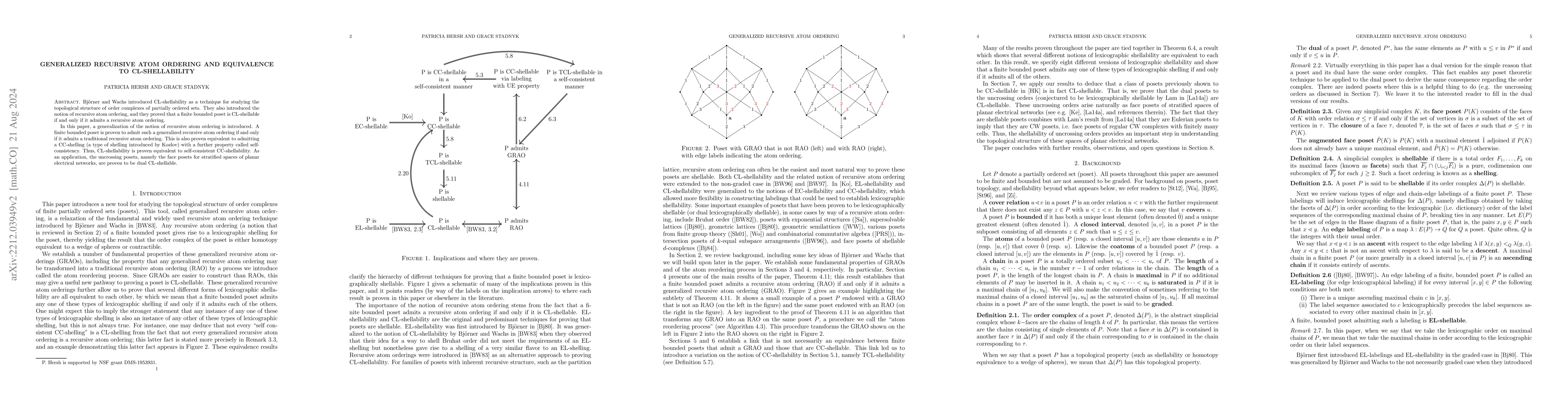 Thumbnail for Generalized recursive atom ordering and equivalence to CL-shellability