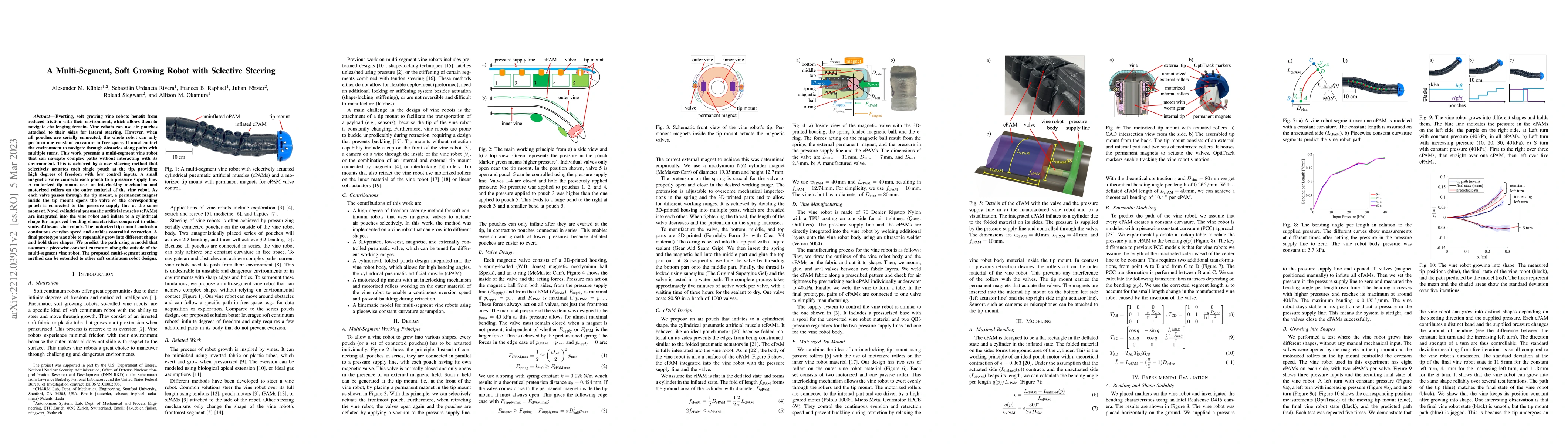 Thumbnail for A Multi-Segment, Soft Growing Robot with Selective Steering