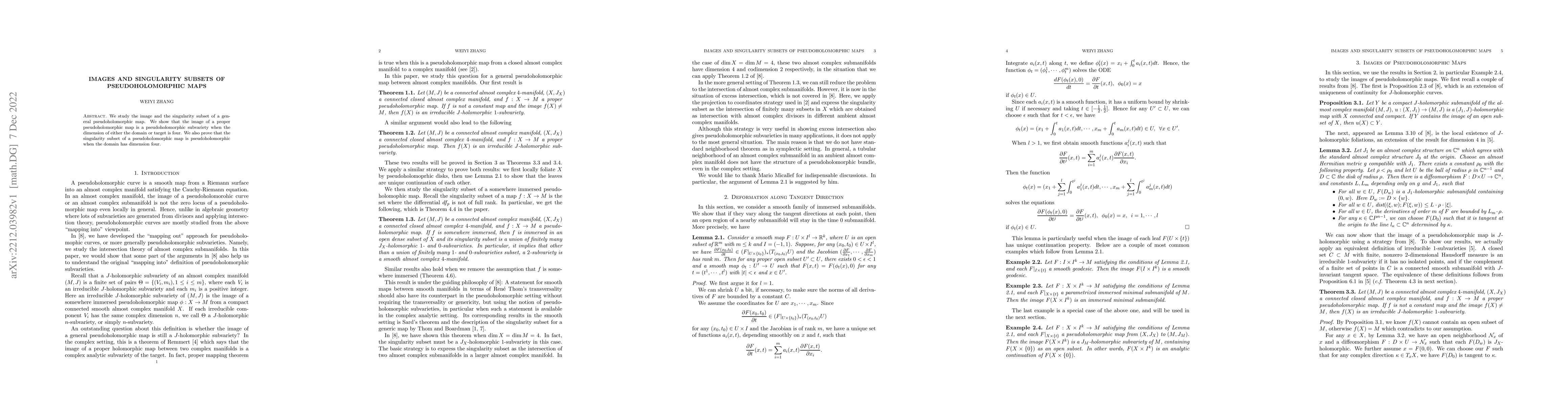 Thumbnail for Images and singularity subsets of pseudoholomorphic maps