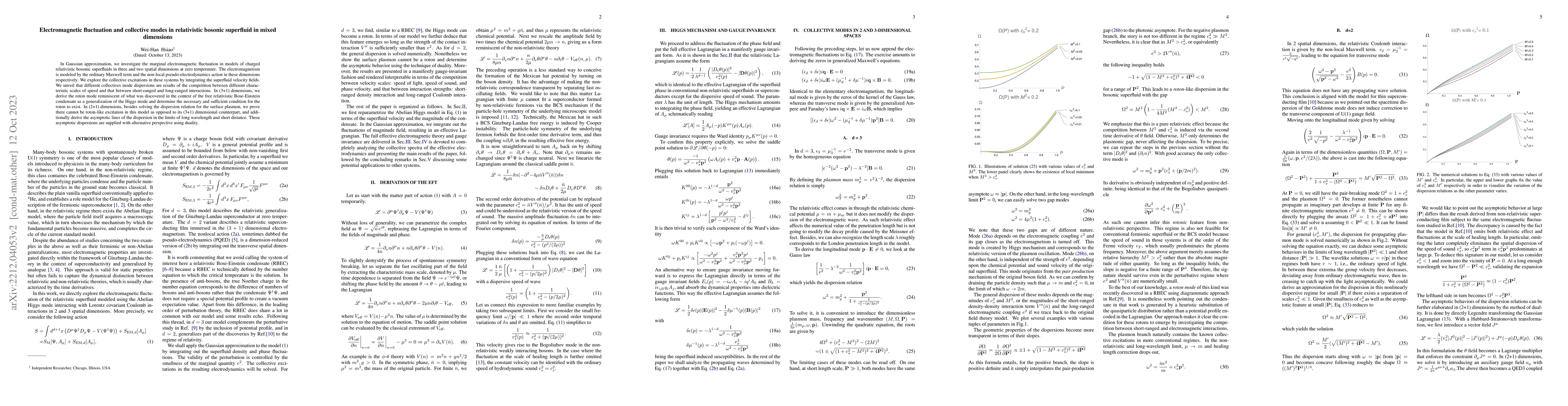 Thumbnail for Electromagnetic fluctuation and collective modes in relativistic bosonic
  superfluid in mixed dimensions
