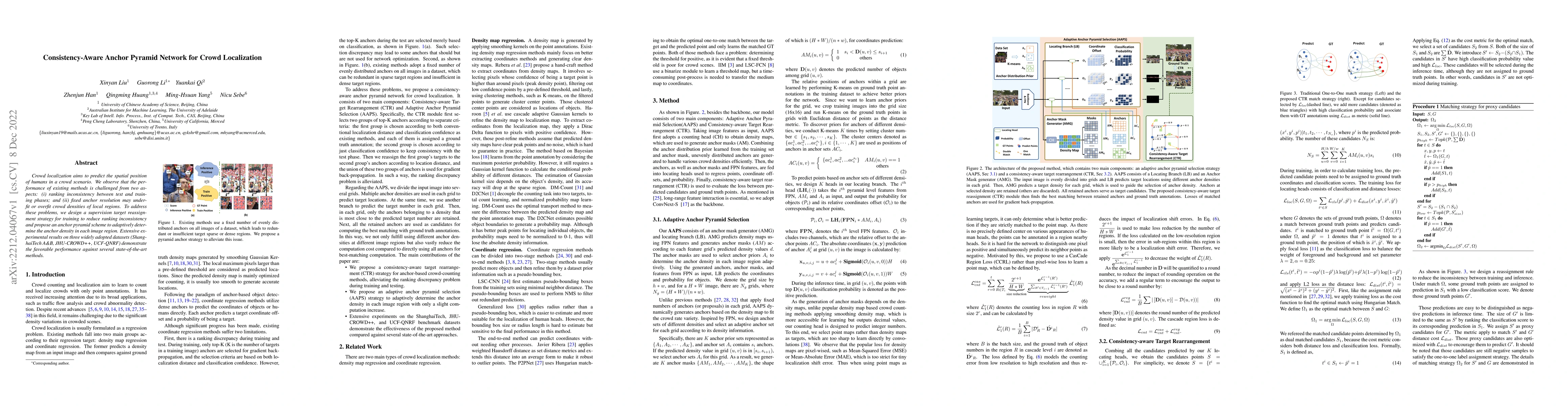 Thumbnail for Consistency-Aware Anchor Pyramid Network for Crowd Localization