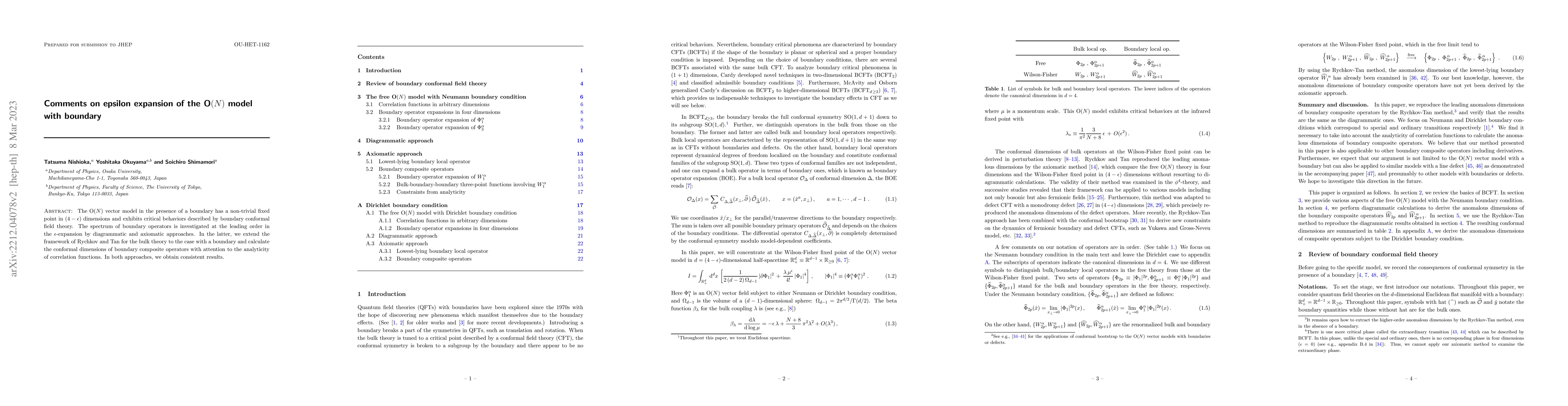 Thumbnail for Comments on epsilon expansion of the O$(N)$ model with boundary