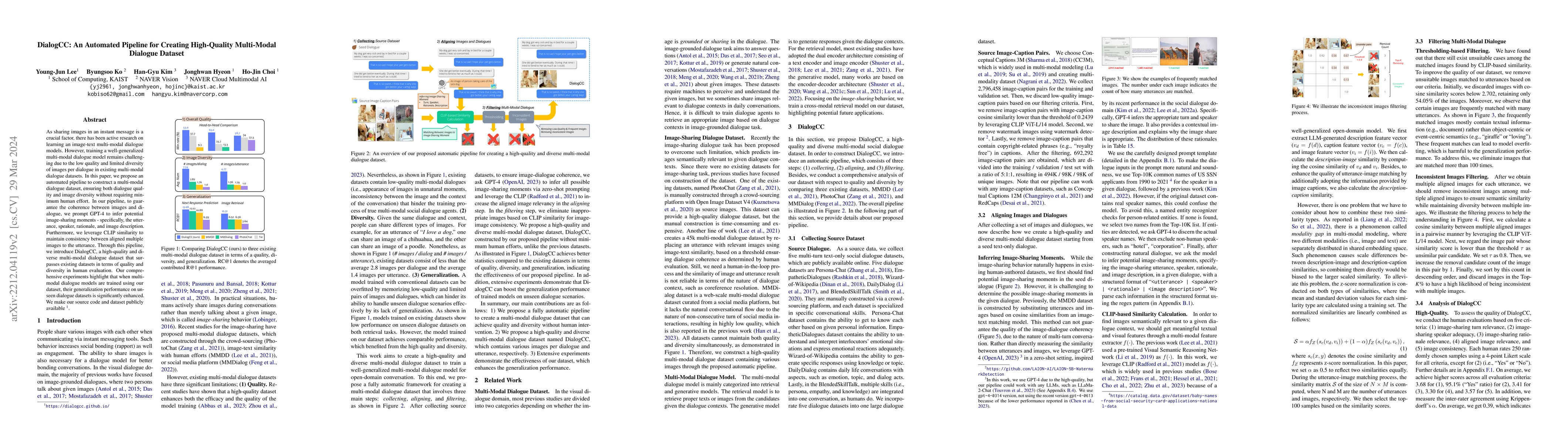 Thumbnail for DialogCC: An Automated Pipeline for Creating High-Quality Multi-Modal
  Dialogue Dataset