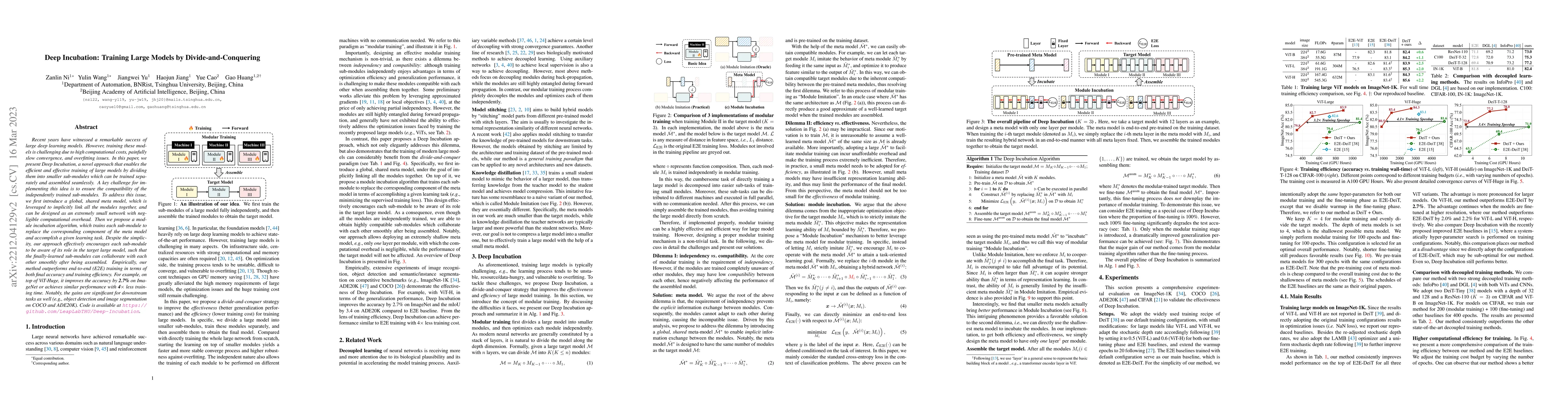 Thumbnail for Deep Incubation: Training Large Models by Divide-and-Conquering