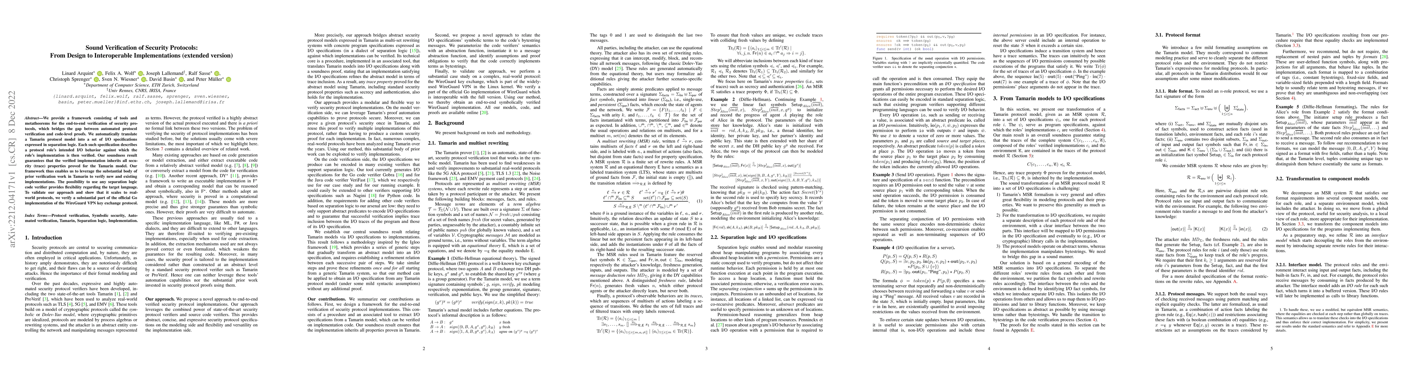 Thumbnail for Sound Verification of Security Protocols: From Design to Interoperable
  Implementations (extended version)