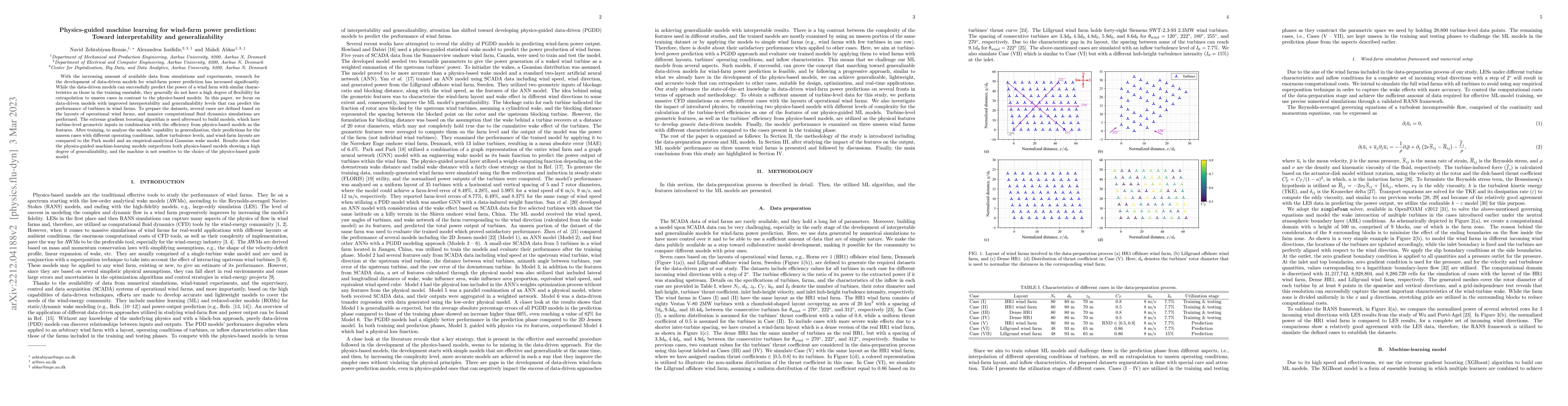 Thumbnail for Physics-guided machine learning for wind-farm power prediction: Toward
  interpretability and generalizability