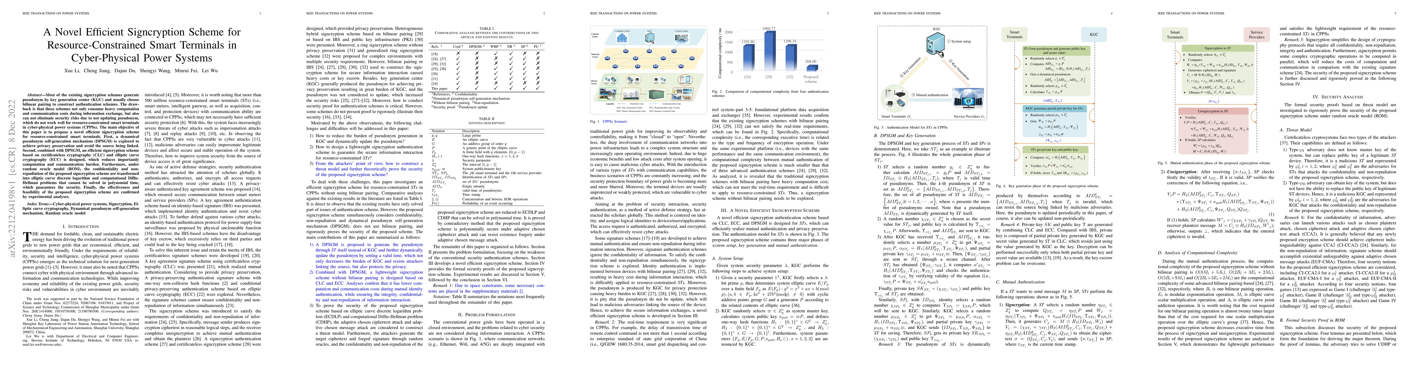 Thumbnail for A Novel Efficient Signcryption Scheme for Resource-Constrained Smart
  Terminals in Cyber-Physical Power Systems