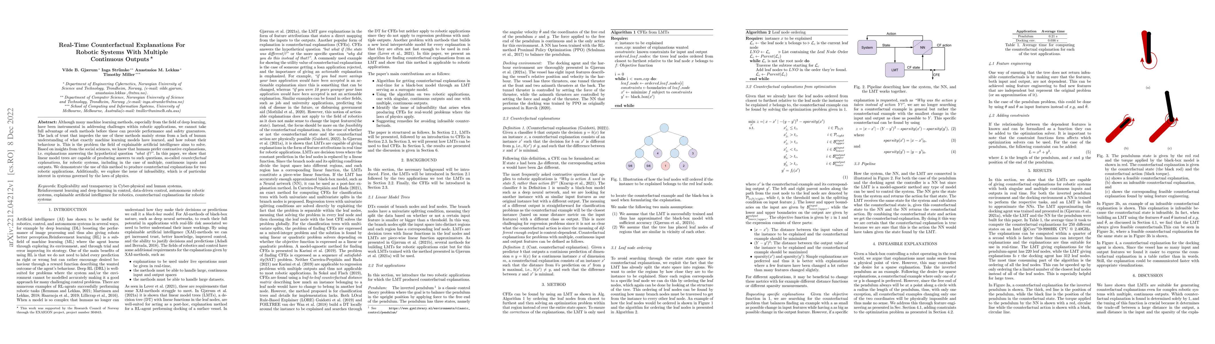 Thumbnail for Real-Time Counterfactual Explanations For Robotic Systems With Multiple
  Continuous Outputs