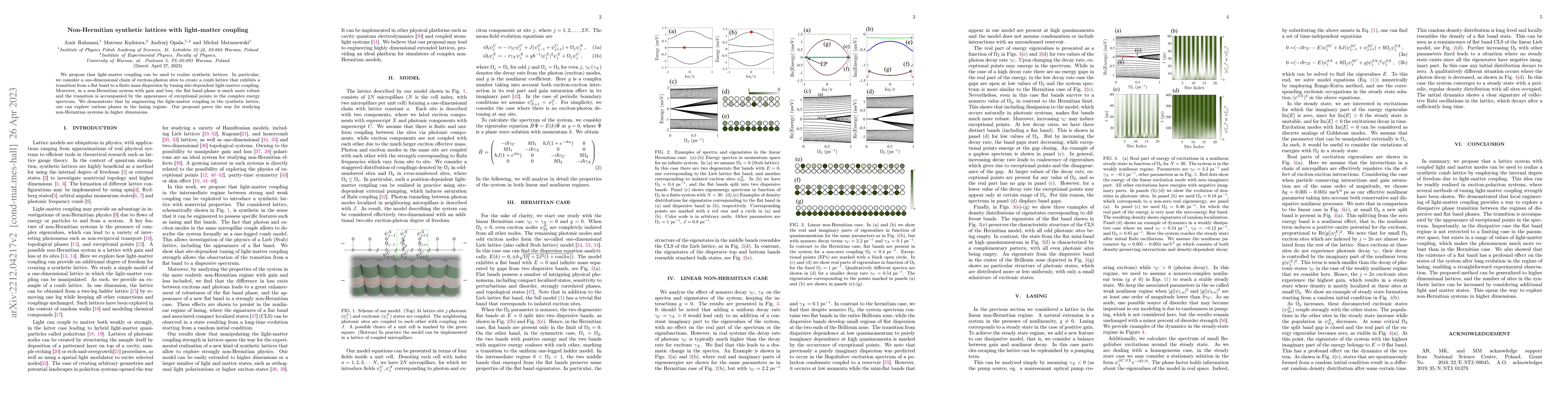 Thumbnail for Non-Hermitian synthetic lattices with light-matter coupling