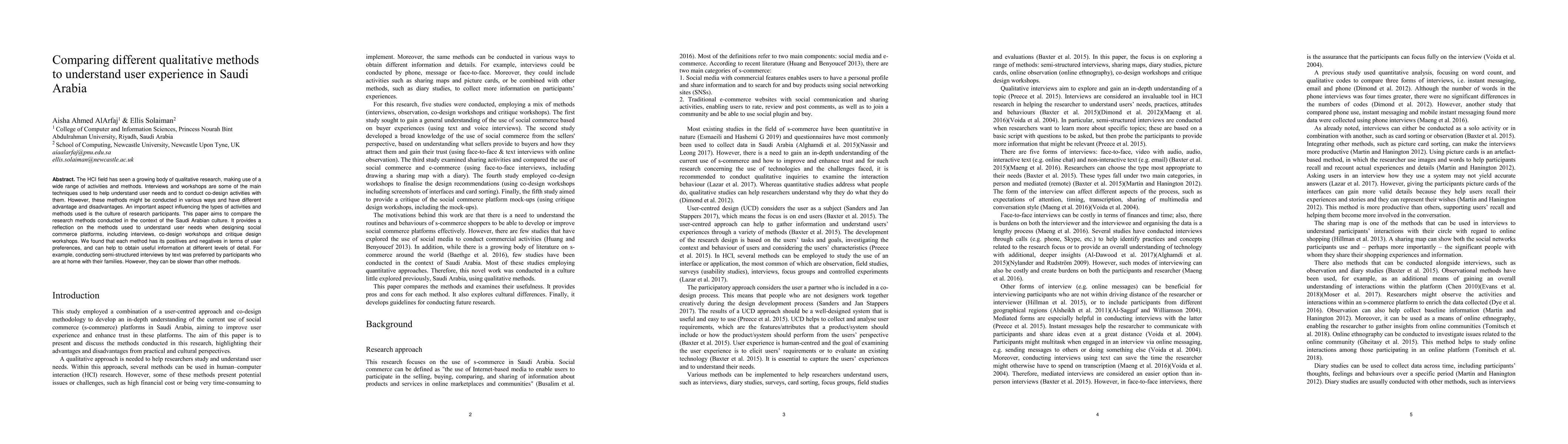 Thumbnail for Comparing different qualitative methods to understand user experience in
  Saudi Arabia