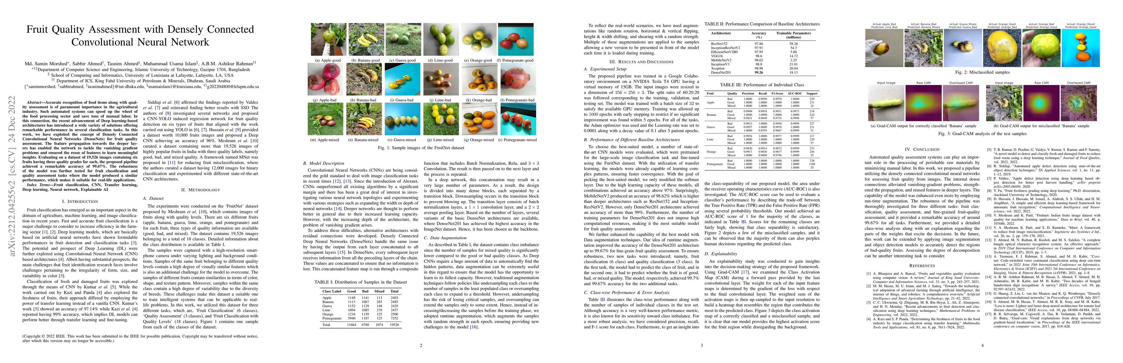 Thumbnail for Fruit Quality Assessment with Densely Connected Convolutional Neural
  Network
