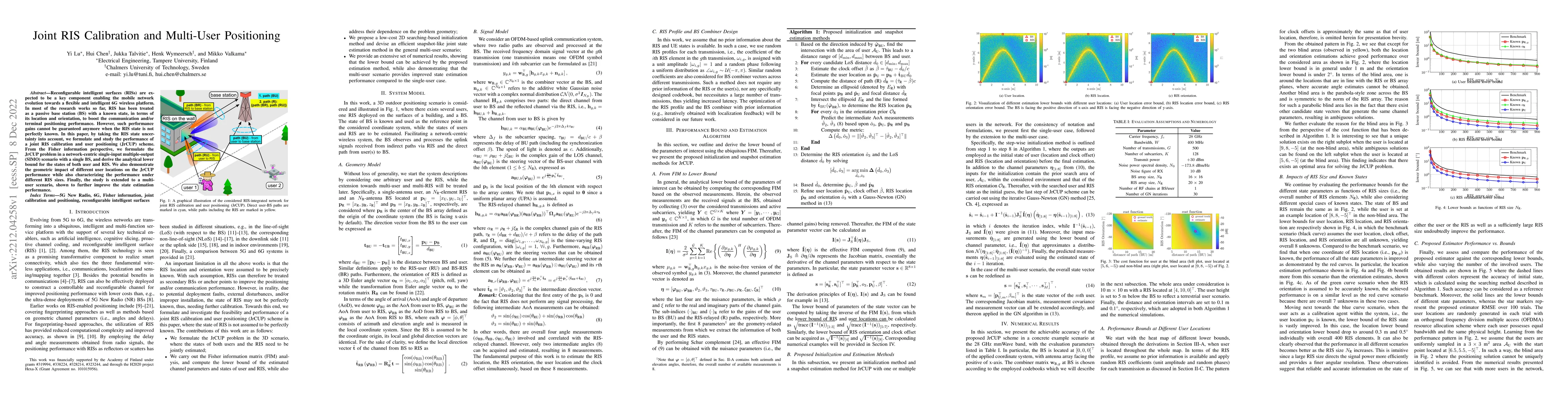 Thumbnail for Joint RIS Calibration and Multi-User Positioning
