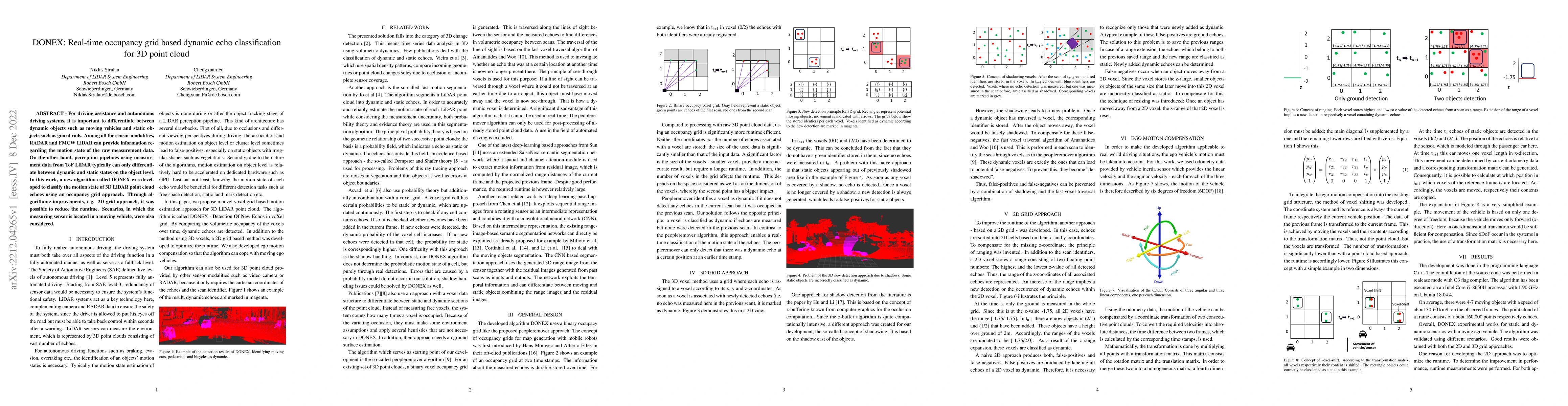 Thumbnail for DONEX: Real-time occupancy grid based dynamic echo classification for 3D
  point cloud