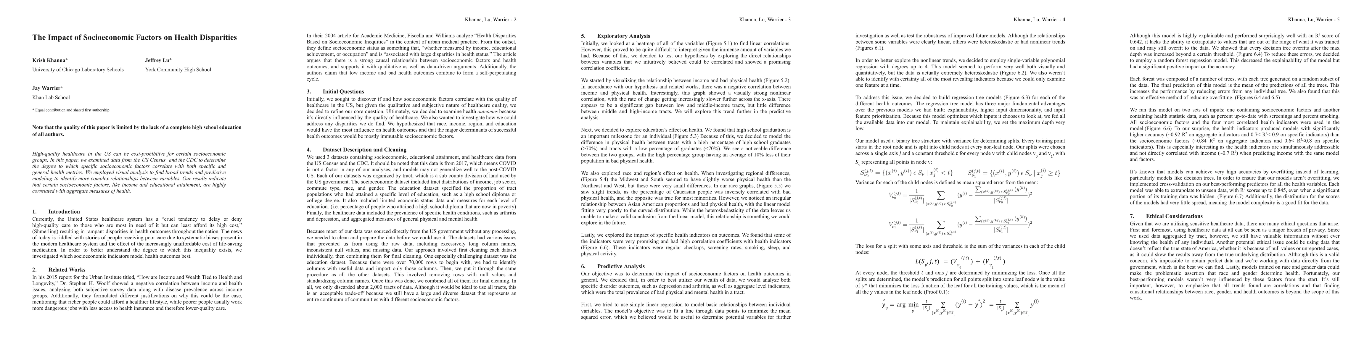 Thumbnail for The Impact of Socioeconomic Factors on Health Disparities