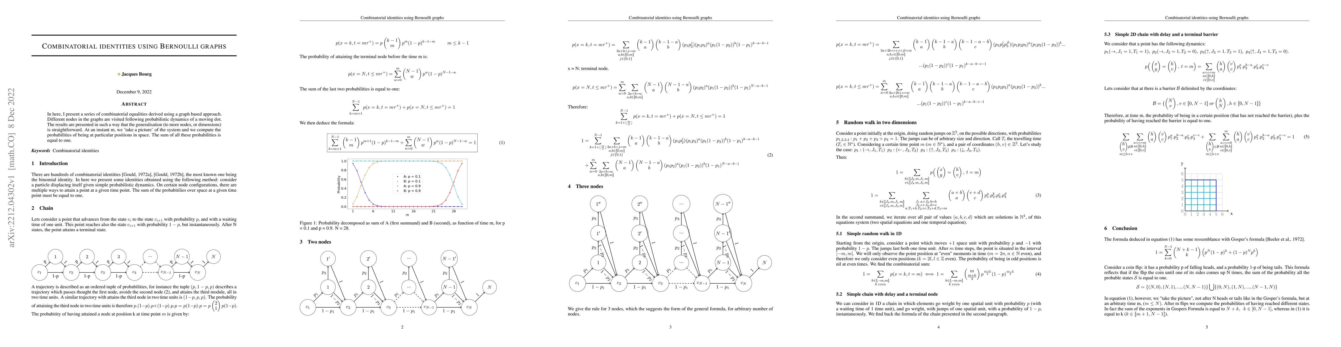 Thumbnail for Combinatorial identities using Bernoulli Graphs