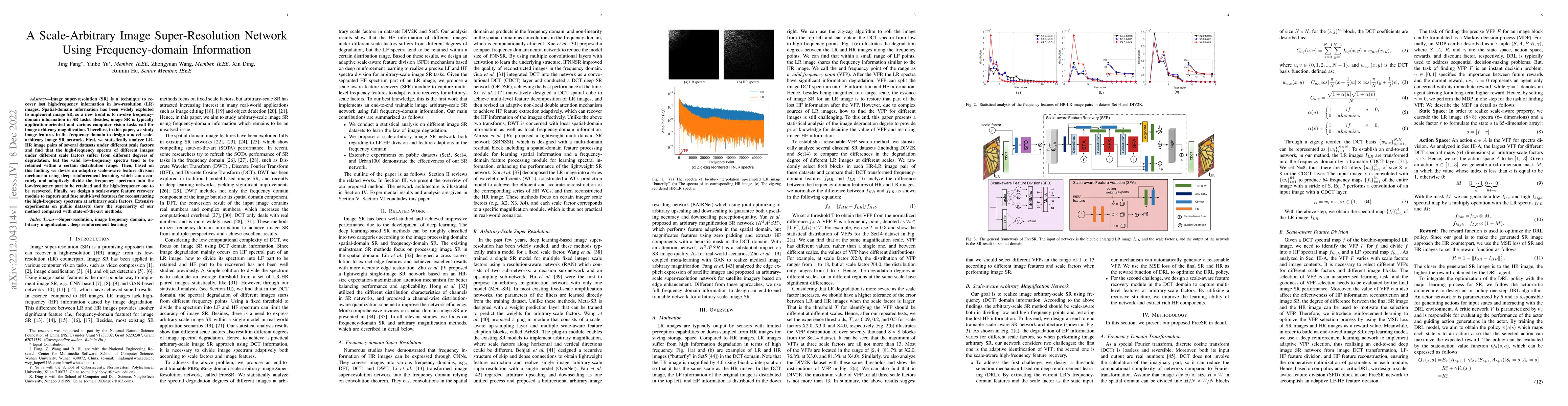 Thumbnail for A Scale-Arbitrary Image Super-Resolution Network Using Frequency-domain
  Information