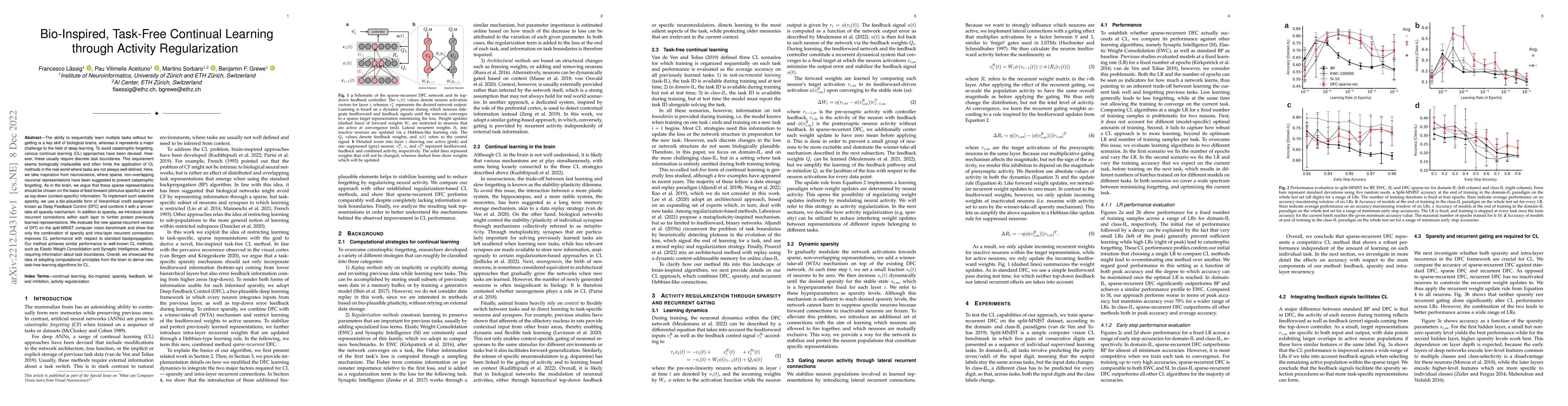 Thumbnail for Bio-Inspired, Task-Free Continual Learning through Activity
  Regularization