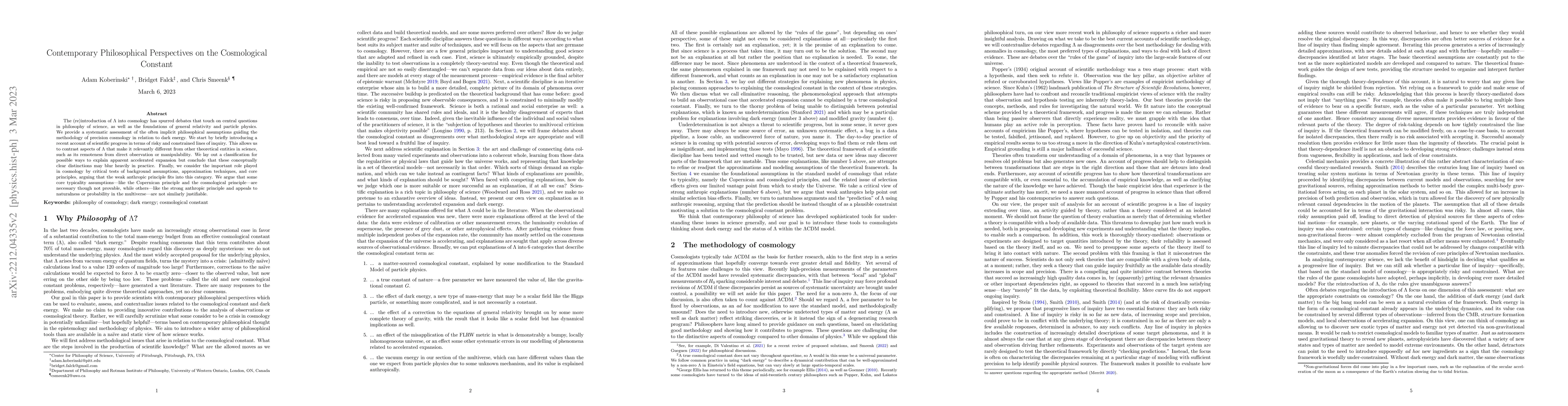 Thumbnail for Contemporary Philosophical Perspectives on the Cosmological Constant