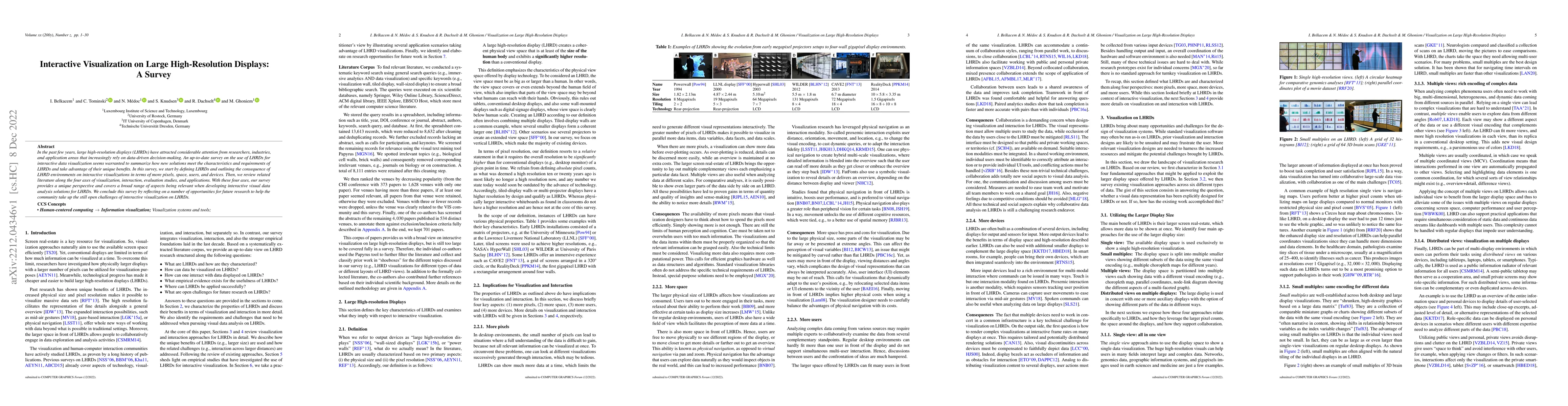 Thumbnail for Interactive Visualization on Large High-Resolution Displays: A Survey