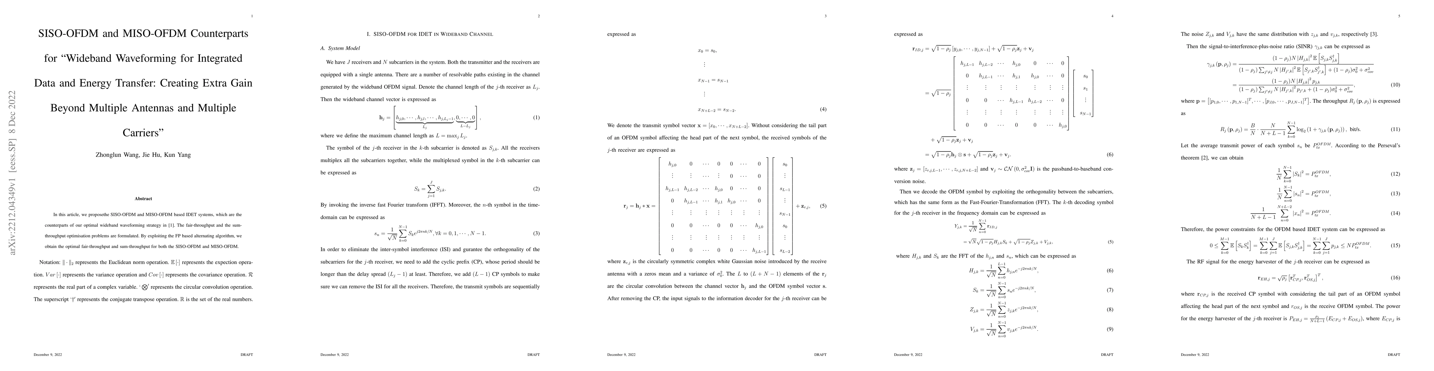 Thumbnail for SISO-OFDM and MISO-OFDM Counterparts for "Wideband Waveforming for
  Integrated Data and Energy Transfer: Creating Extra Gain Beyond Multiple
  Antennas and Multiple Carriers"