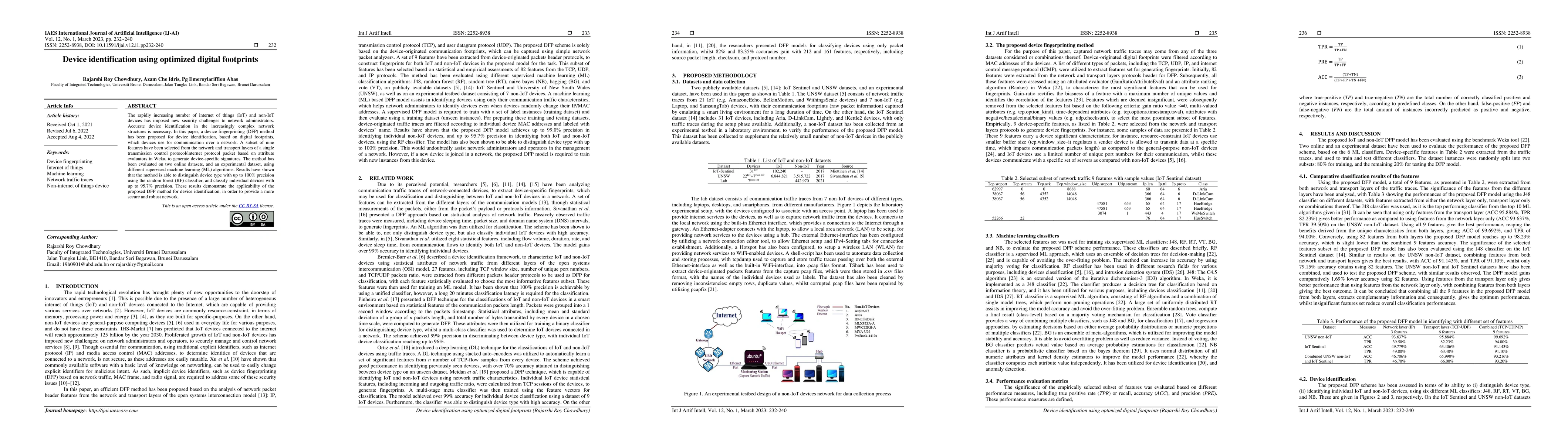 Thumbnail for Device identification using optimized digital footprints