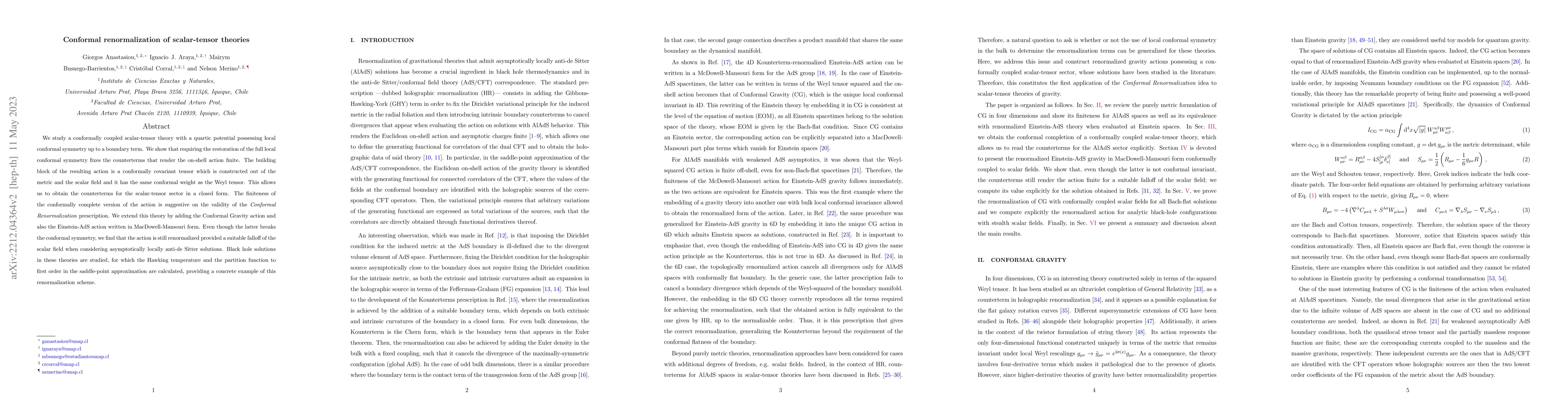 Thumbnail for Conformal renormalization of scalar-tensor theories