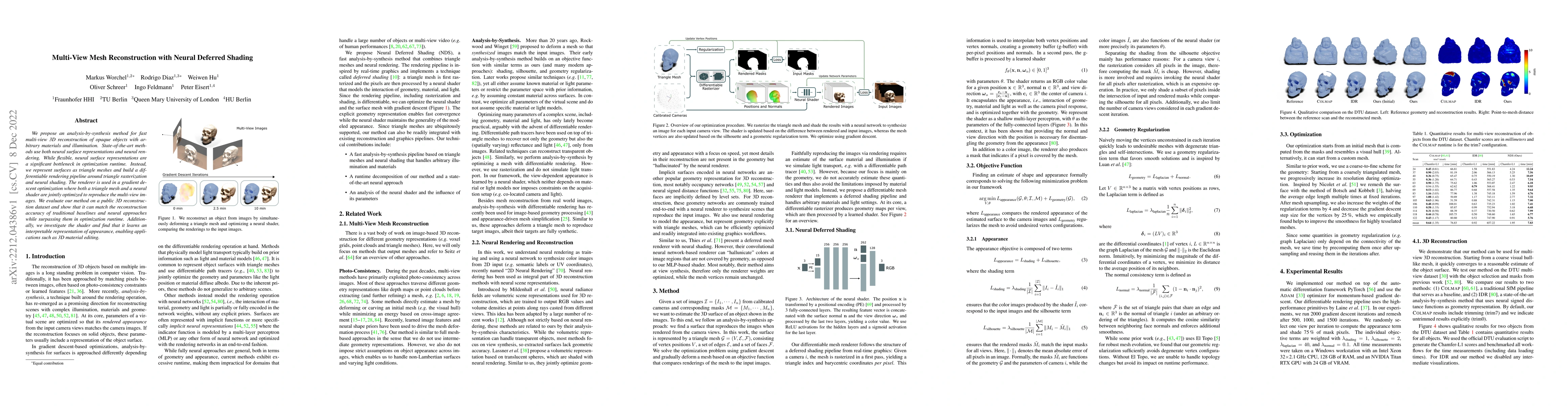 Thumbnail for Multi-View Mesh Reconstruction with Neural Deferred Shading