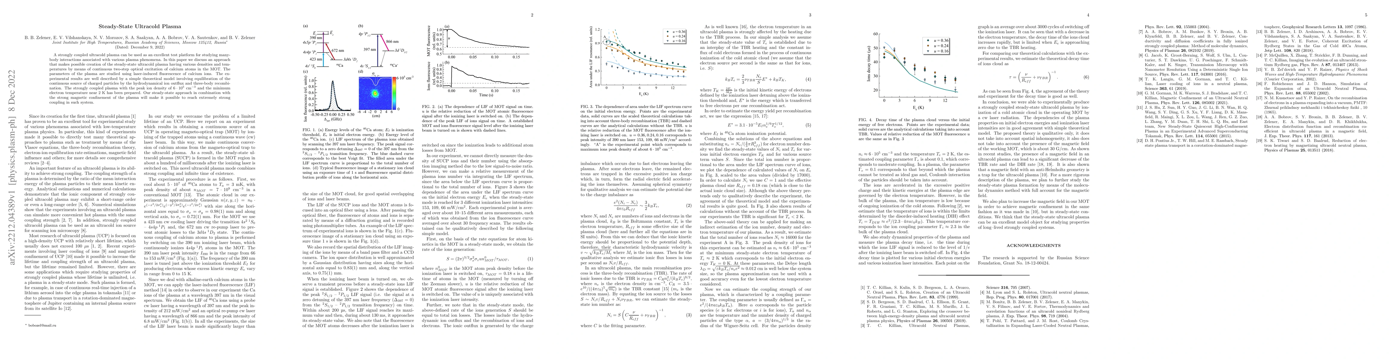 Thumbnail for Steady-State Ultracold Plasma