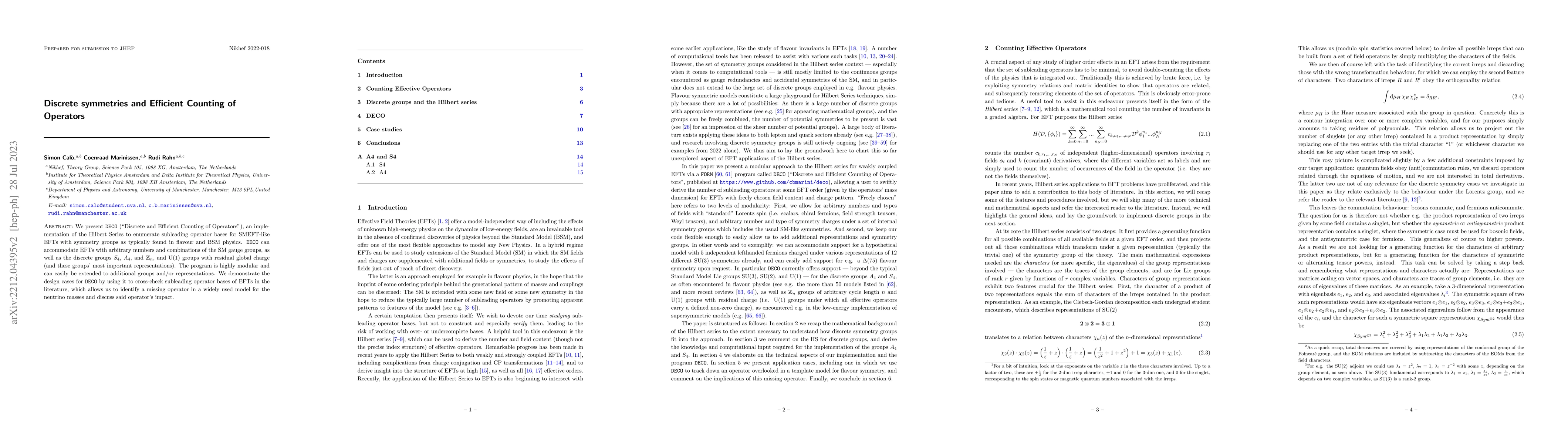 Thumbnail for Discrete symmetries and Efficient Counting of Operators
