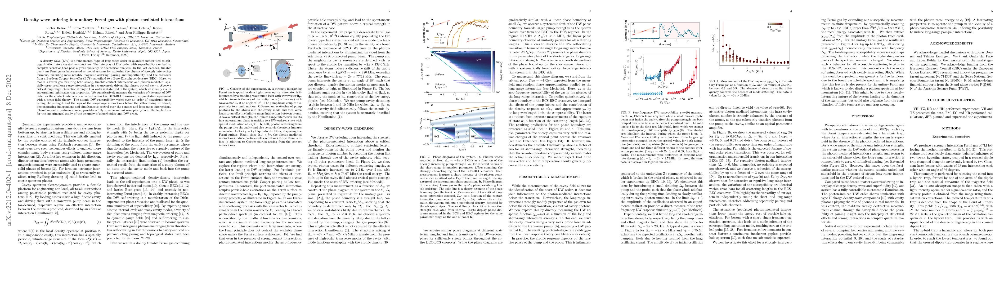 Thumbnail for Density-wave ordering in a unitary Fermi gas with photon-mediated
  interactions