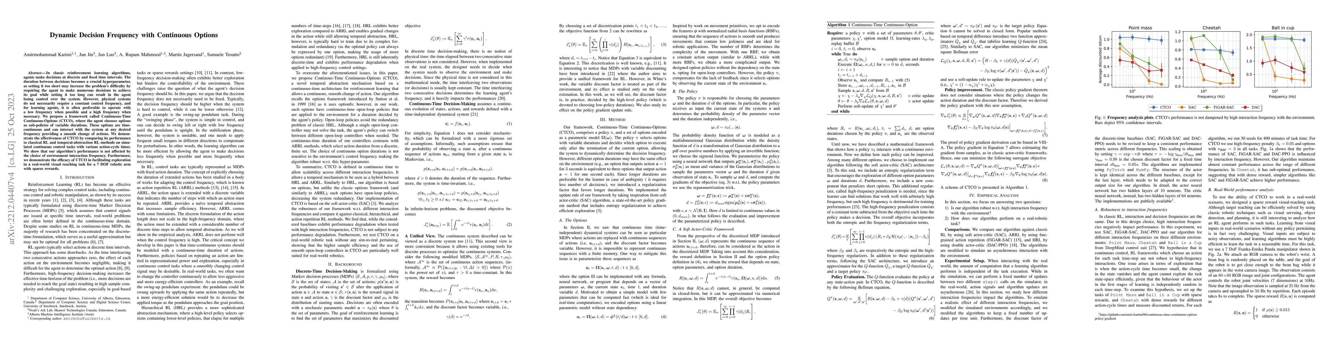 Thumbnail for Dynamic Decision Frequency with Continuous Options