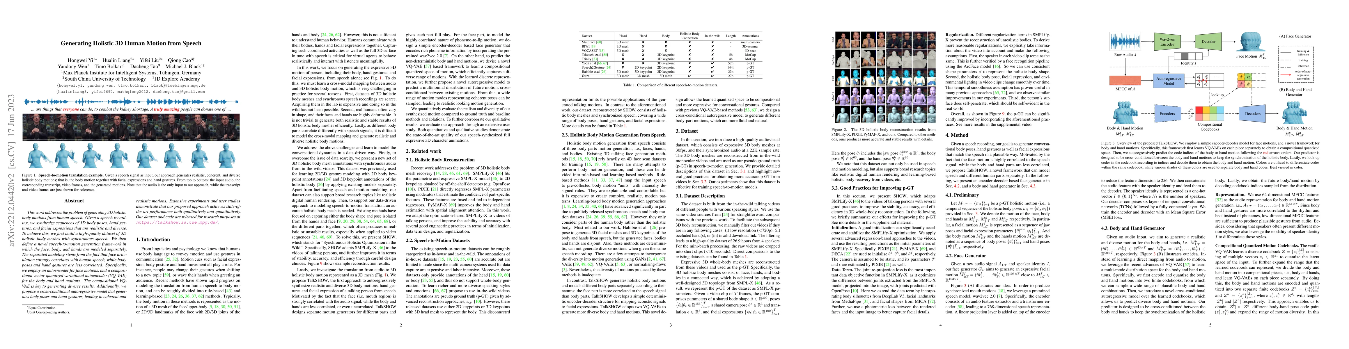 Thumbnail for Generating Holistic 3D Human Motion from Speech