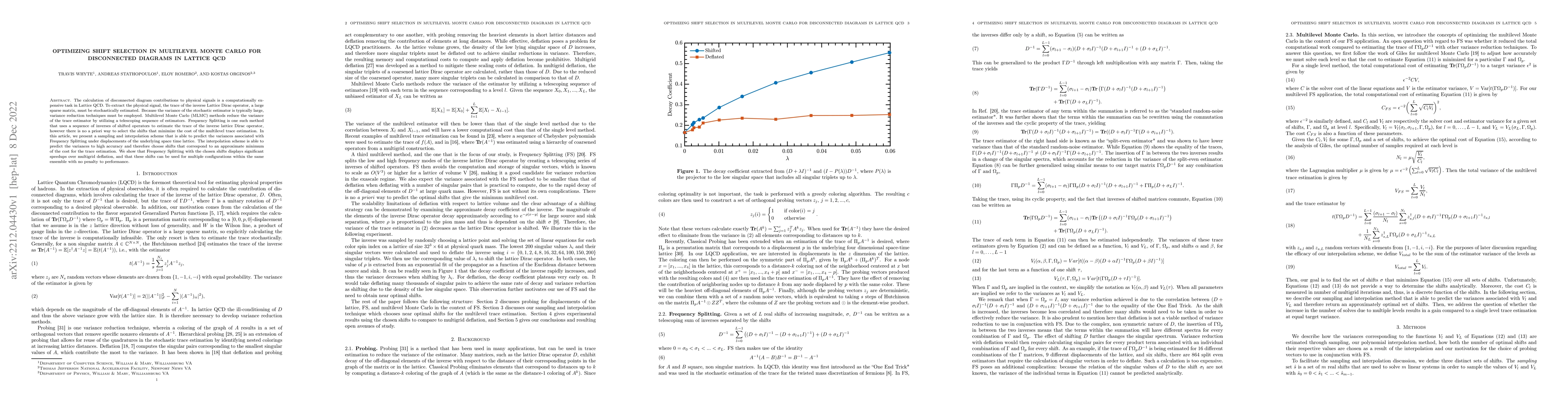 Thumbnail for Optimizing Shift Selection in Multilevel Monte Carlo for Disconnected
  Diagrams in Lattice QCD