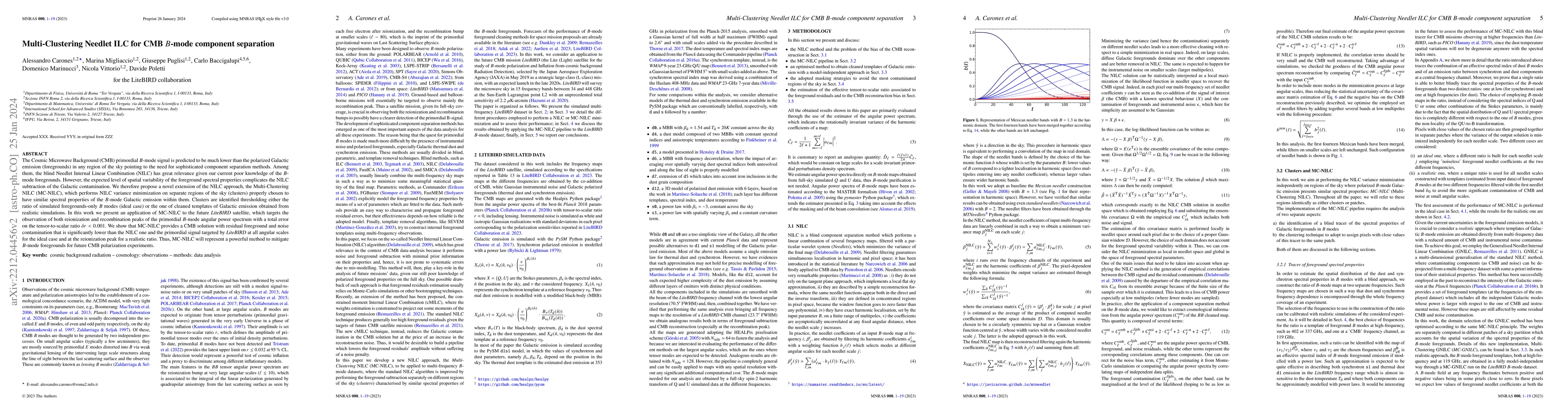 Thumbnail for Multi-Clustering Needlet-ILC for CMB B-modes component separation