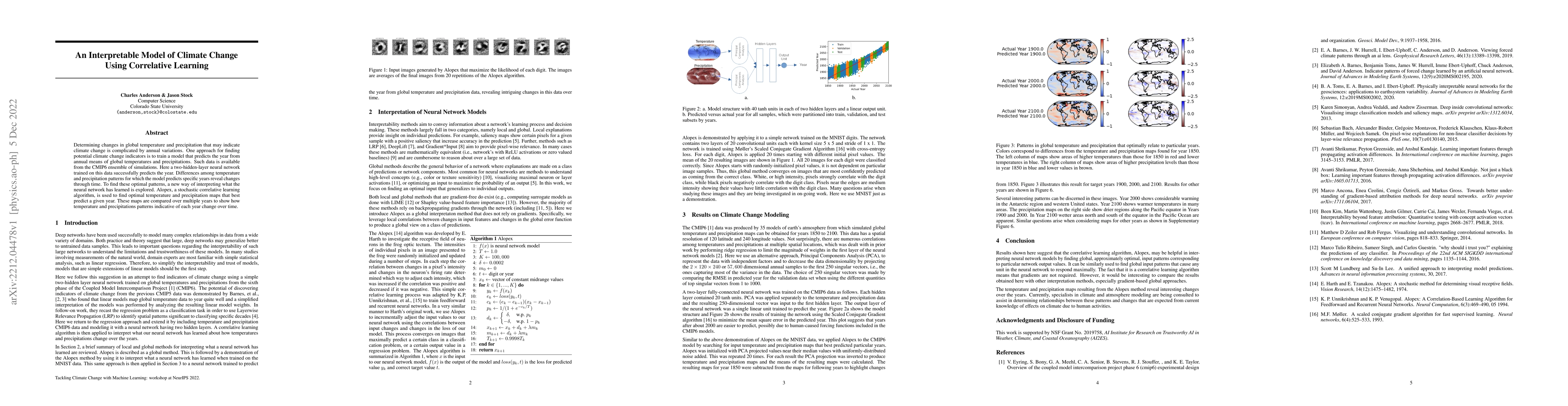 Thumbnail for An Interpretable Model of Climate Change Using Correlative Learning