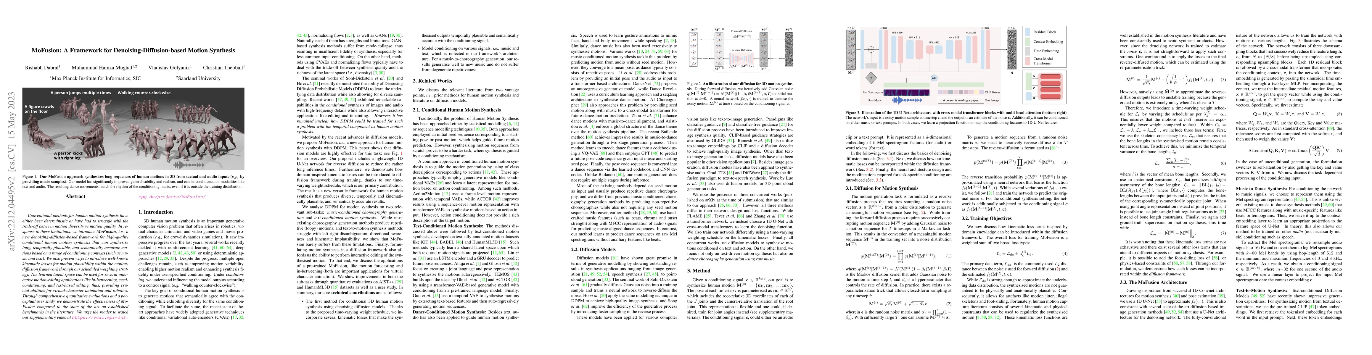 Thumbnail for MoFusion: A Framework for Denoising-Diffusion-based Motion Synthesis