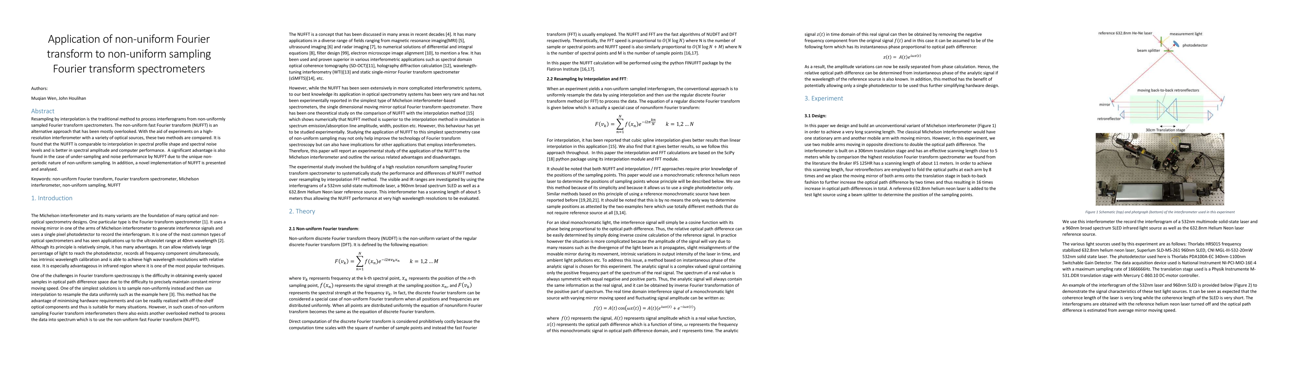 Thumbnail for Application of non-uniform Fourier transform to non-uniform sampling
  Fourier transform spectrometers