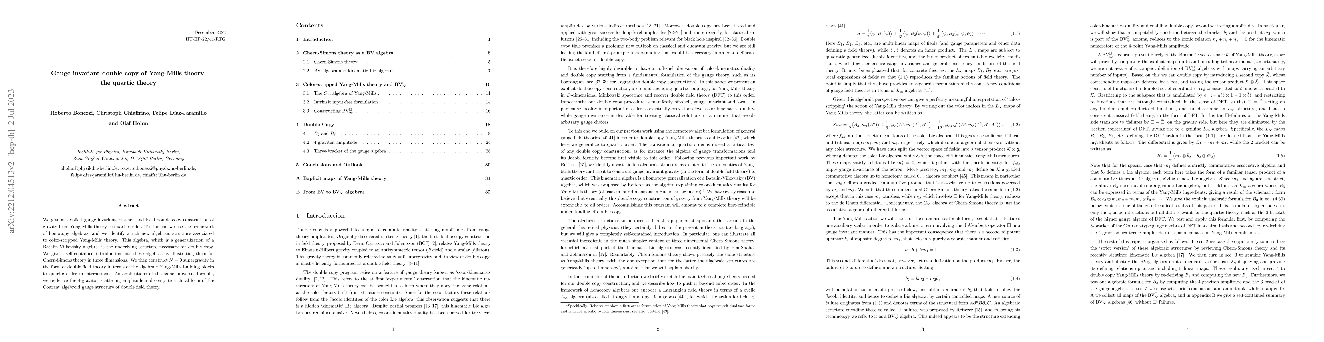 Thumbnail for Gauge invariant double copy of Yang-Mills theory: the quartic theory